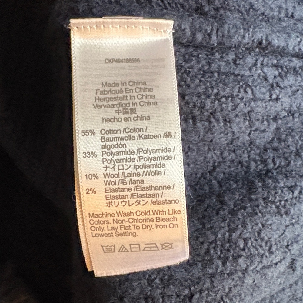 Madewell Deep Blue Fleece Pullover - Picture 4 of 4